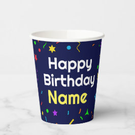 Personalisiert Happy Birthday - Paper Cups Pappbecher