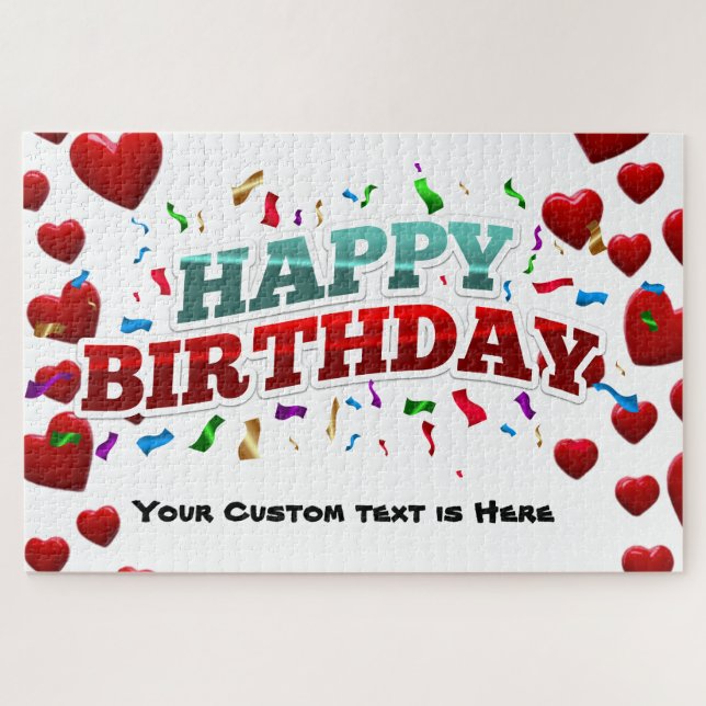 Personalisiert Happy Birthday Puzzle (Horizontal)