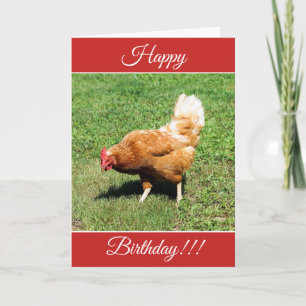 Personalisiert Happy Birthday Rooster Card Karte