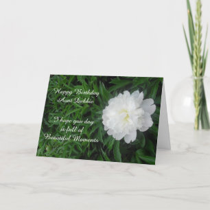 Personalisiert Happy Birthday Tante Peonies Card Karte