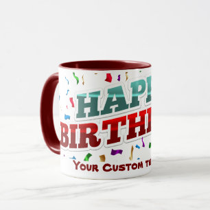 Personalisiert Happy Birthday Tasse