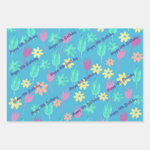 Personalisiert Happy Birthday Wrapping Paper Geschenkpapier Set
