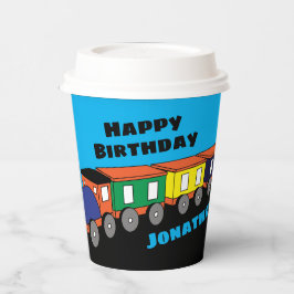 Personalisiert Happy Birthday Zug Pappbecher