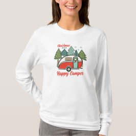 Personalisiert Happy Camper Weihnachten T-Shirt