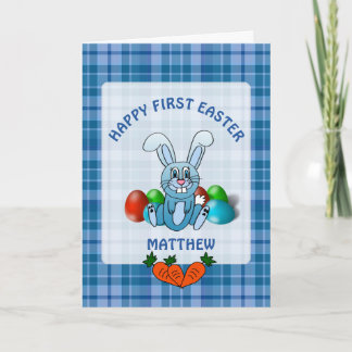 Personalisiert Happy First Oaster Baby Boy Card Feiertagskarte