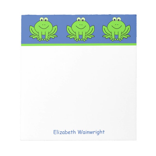 Personalisiert Happy Frogs Notepad Notizblock (Vorderseite)