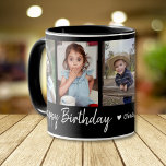 Personalisiert Happy Geburtstag 5 Foto Collage Sch Tasse<br><div class="desc">Einzigartige Sake-Tasse Geschenk für Großeltern Geburtstag mit Geburtstagstypografie und 5 Fotos Enkel mit ihren Namen.</div>