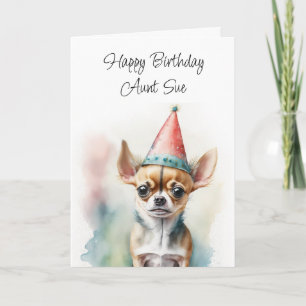 Personalisiert Happy Geburtstag   Niedlich Chihuah Karte