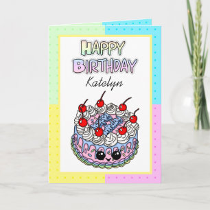 Personalisiert Happy Geburtstag   Whimsischer Kuch Karte