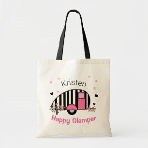 Personalisiert Happy Glamper Stripe Camper Tasche