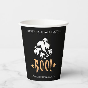 Personalisiert Happy Halloween Boo Pappbecher