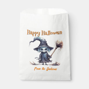 Personalisiert Happy Halloween CREEPY SKELETON WIT Geschenktütchen