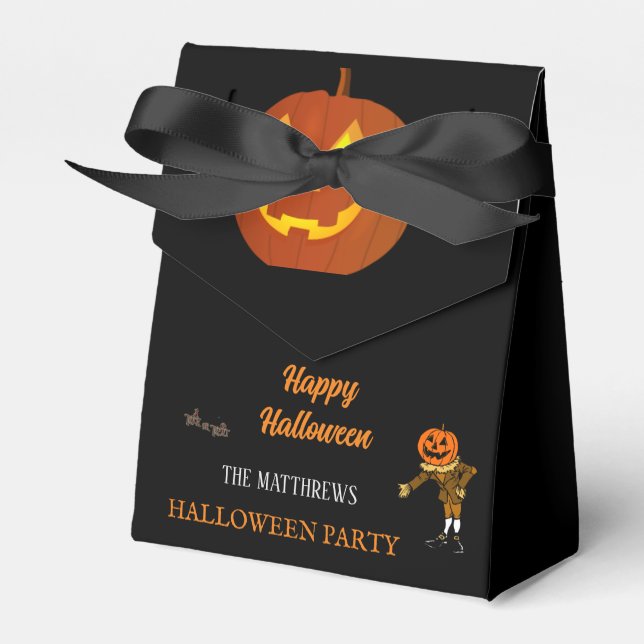 Personalisiert Happy Halloween Leckereien Pumpkin  Geschenkschachtel (Vorderseite)