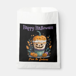 Personalisiert Happy Halloween WEIRD PUMPKIN CUPCA Geschenktütchen