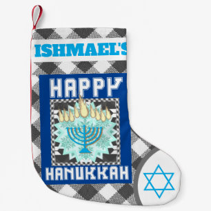 Personalisiert Happy Hannukah Kleiner Weihnachtsstrumpf