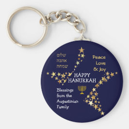 Personalisiert HAPPY HANUKKAH Schlüsselanhänger