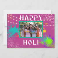 Personalisiert Happy Holi farbenfrohe Festivalbots