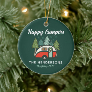 Personalisiert Happy Holidays Camper Keramik Ornament