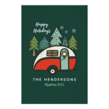 Personalisiert Happy Holidays Camper