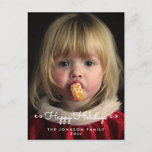 Personalisiert Happy Holidays Foto Postkarten
