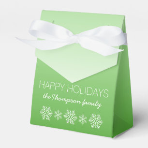 Personalisiert Happy Holidays Green Ombre Geschenkschachtel
