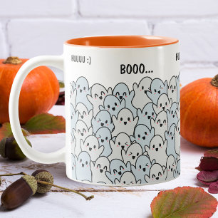 Personalisiert Happy Hungry Ghosts Pattern Hallowe Zweifarbige Tasse