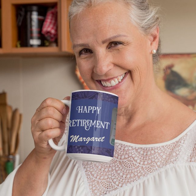 Personalisiert Happy Nurse Retirement Geschenke Bl Kaffeetasse (Von Creator hochgeladen)