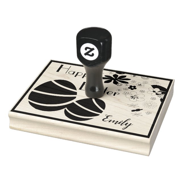 Personalisiert Happy Oaster Gummistempel (Stempel)