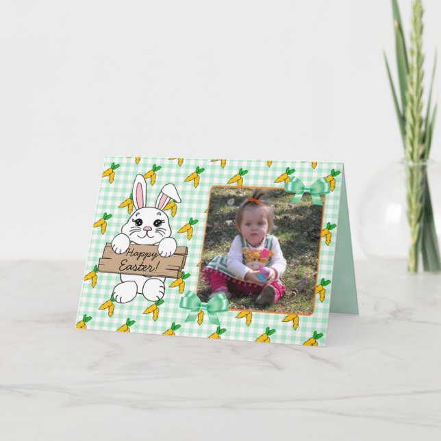 Personalisiert Happy Osterfamilie Foto-Karte Karte (Vorderseite)