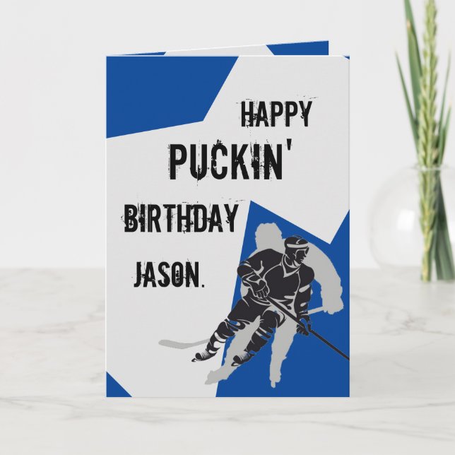 Personalisiert Happy Puckin' Geburtstagskarte Karte (Vorderseite)