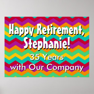 Personalisiert Happy Retirement Banner Poster