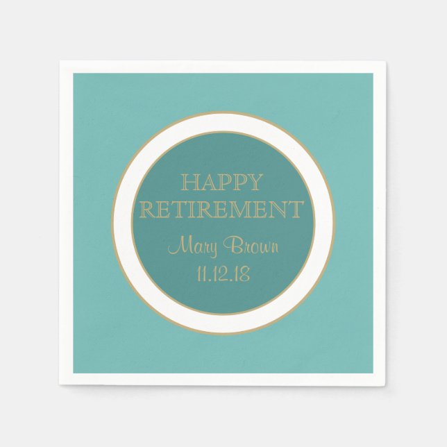 Personalisiert Happy RETIREMENT Papierserviette (Vorderseite)