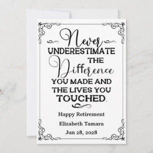Personalisiert Happy Retirement Quotes Einladung