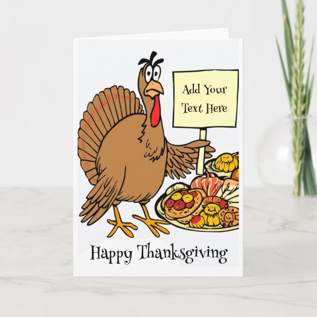 Personalisiert Happy Thanksgiving Card Feiertagskarte (Vorderseite)