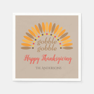 Personalisiert Happy Thanksgiving Paper Napkins Serviette