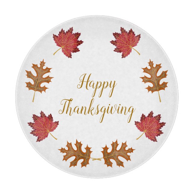 Personalisiert Happy Thanksgiving Schneidebrett (Vorderseite)