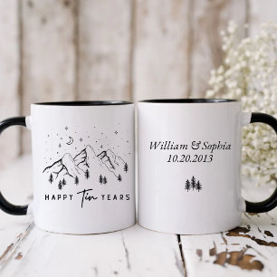 Personalisiert Happy Tin Jahre Zweifarbige Tasse