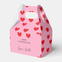 Personalisiert Happy Valentine's red heart pink