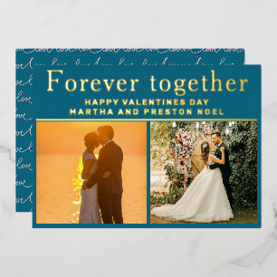 Personalisiert Happy Valentines Tag 3 Foto Folien Feiertagskarte