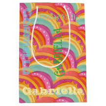 Personalisiert Happy Watercolor Geschenktasche