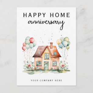 Personalisiert Happy Zuhause Anniversary Real Anwe Postkarte