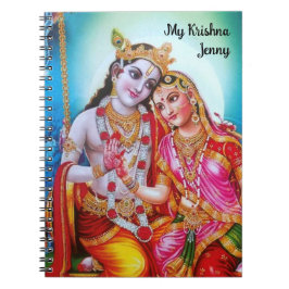 Personalisiert Hare Radhey Hare Krishna art Notizblock
