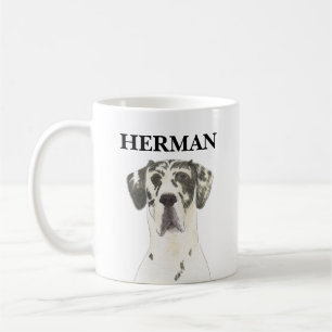 Personalisiert Harlequin Great Dane Kaffeetasse