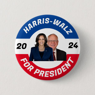 Personalisiert Harris Walz für Präsident 2024 Button