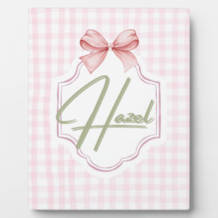Personalisiert Hazel Baby Girl Kinderzimmer Bow&Gi Fotoplatte