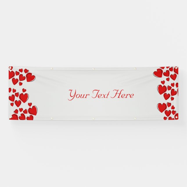 Personalisiert Heart Banner (Horizontal)