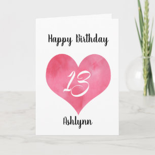 Personalisiert Heart Birthday Karte