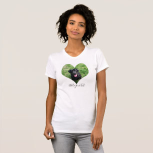 Personalisiert Heart Hund Haustier Foto und Name T T-Shirt