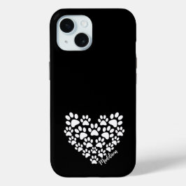 Personalisiert Heart Paw Prints Case-Mate iPhone Hülle