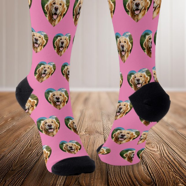 Personalisiert Heart Pet Foto Socken (Von Creator hochgeladen)
